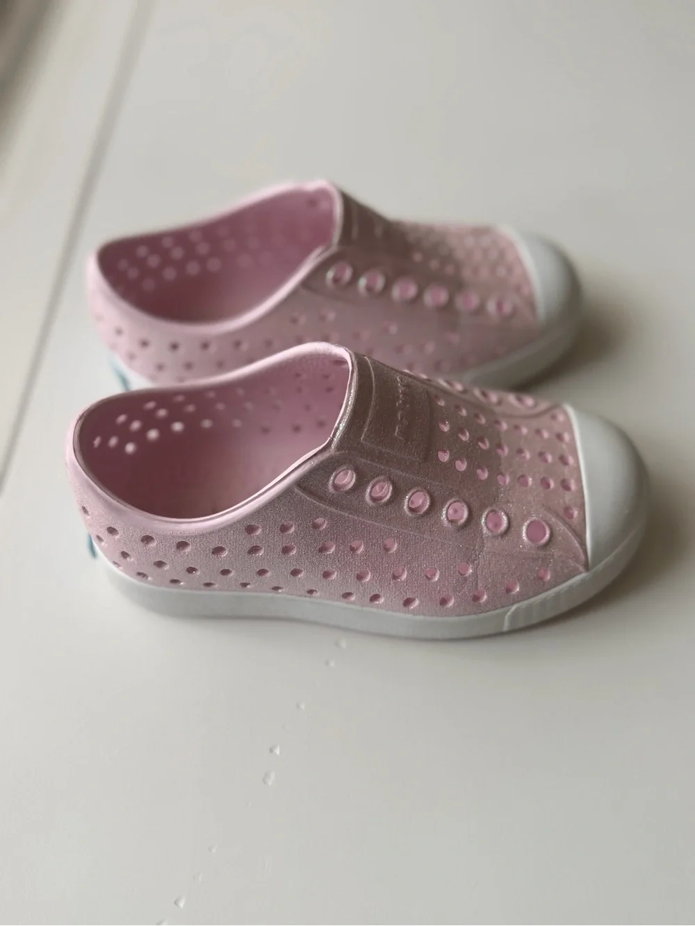 Native Shoes Kids' Jefferson Bling Slip-On - Shimmer Pink Size 7